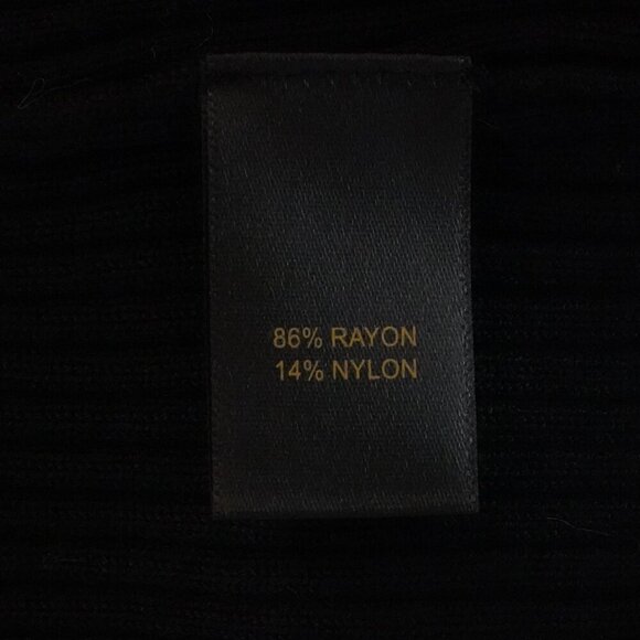 House of Harlow 1960, Rhinestone Bow Buttons Ribbed Cardigan Sweater, Black - Picture 7 of 7